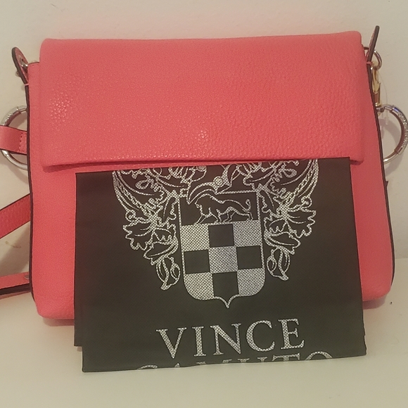 Vince Camuto BNWT Leather Neon Fuschia Handbag - Picture 2 of 14